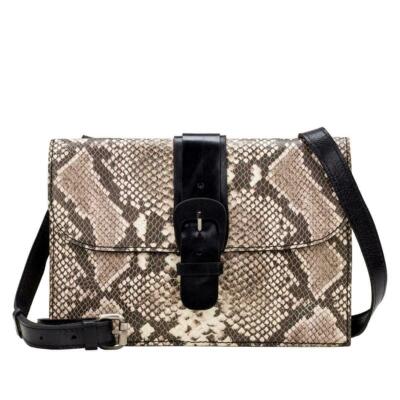  Patricia Nash Tauriana Leather Crossbody Organizer Python Leather $229 NWT 