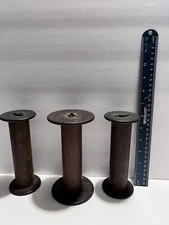 Vintage large thread spools wooden 6" Displays Hat Stand