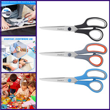 Scissors, 8.5 Inch Multipurpose Scissors Bulk Set of 3 Pack, Ultra Sharp 2.5Mm