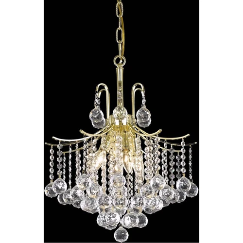 Crystal Balls Gold Pendant 6 Light Fixture Ceiling Hanging Chandelier Lighting - Picture 2 of 3