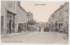 BROU-VERNET _ coiffeur _ animée _ Broût-Vernet _ charrette à cheval _ CPA