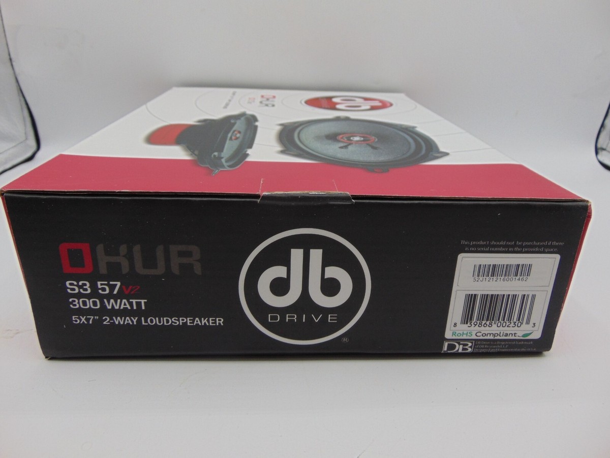OKUR DB Drive S3 57 V2 S357 5 x 7 300 Watt 2 Way Speaker Pair 4