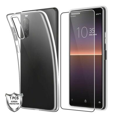 Coque Gel Transparent + Verre Trempé Pour Sony Xperia 10 VII - Protection Complète