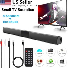 Wireless Surround Sound Bar 4 Speaker System BT Subwoofer TV Home Theater Remote