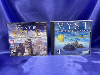 Myst III Exile & Myst Masterpiece Edition CD-Rom Ubisoft Computer Video Game VG