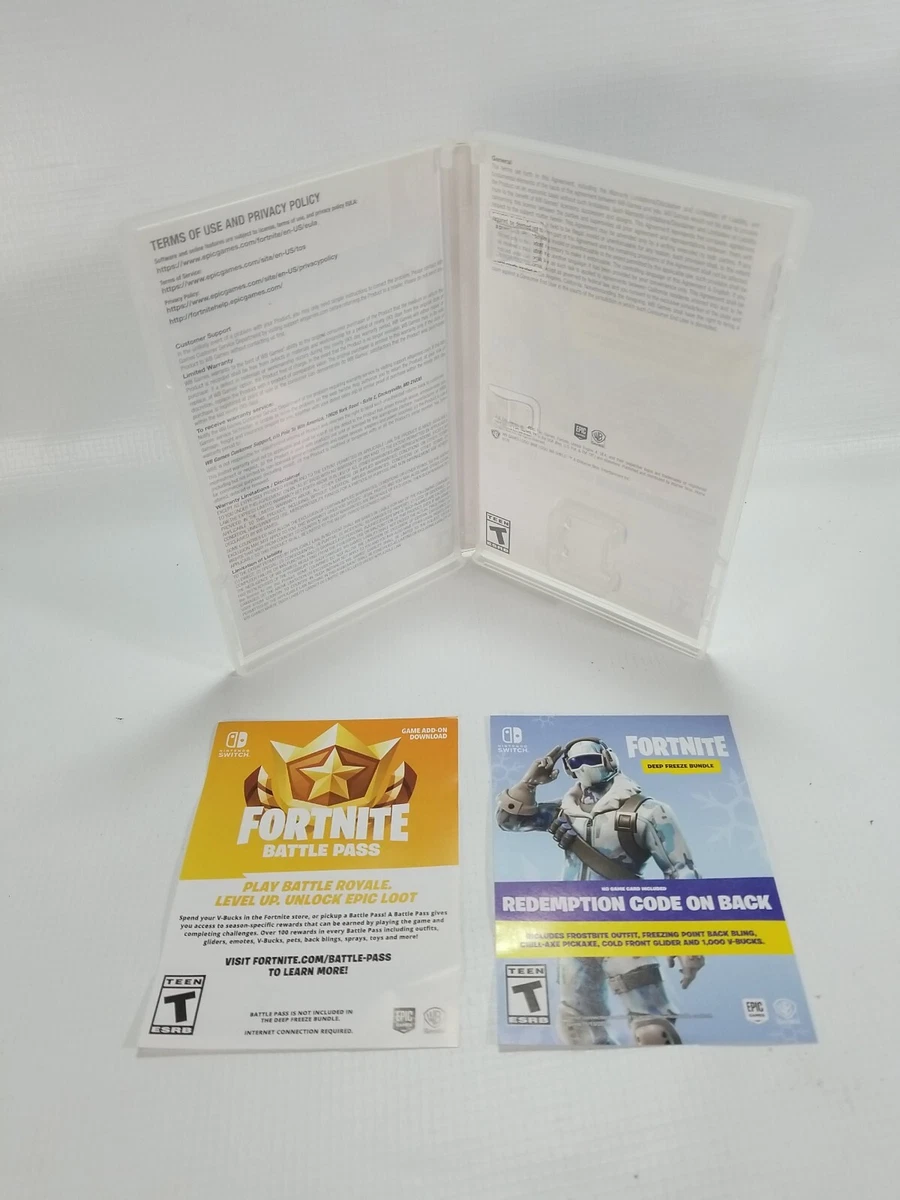 grave Efterår beløb Fortnite Deep Freeze Bundle Nintendo Switch Case Box | eBay