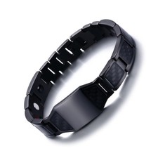 Men Health Magnetic Therapy Bracelet Energy Carbon Fiber Personalized Engraving