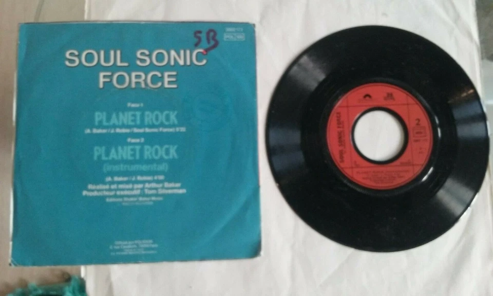 45T SOUL SONIC FORCE PLANET ROCK 1982/HIP HOP ELECTRO/TAMPON PROMO....RARE - Photo 2/3