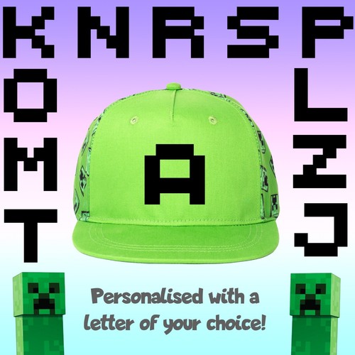 Minecraft personalisierte Baseballkappe für Jungen verstellbare Mütze 100 % UV-Schutz - Bild 2 von 34