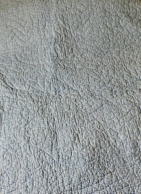 Vtg Pottery Barn Kids Submarine Gingham Blue Quilt 68” x 86” Full Nautical Boat - Image 3 of 4