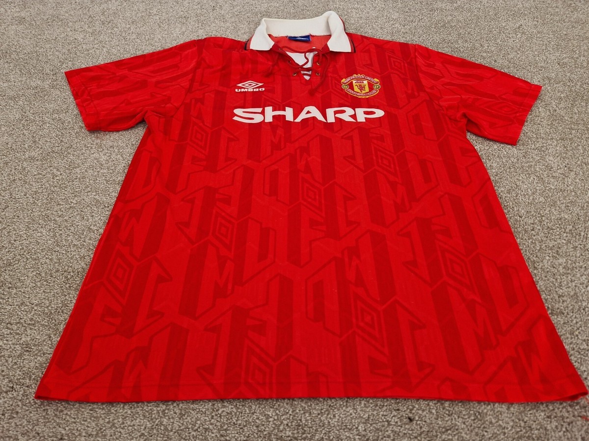 VINTAGE MANCHESTER UNITED 1992-1994 XL MENS HOME FOOTBALL