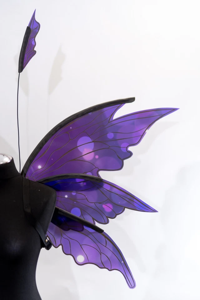 Disfraz Alas de Hadas Púrpura Adulto Mariposa Juegos con disfraces Iridiscente Halloween Foto 3 de 4