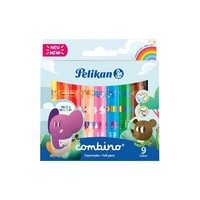 Pelikan 814553 Pelikan Fasermaler Combino Super, 9Er Kartonetui
