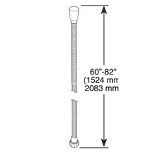 Delta U495D-SS60-PK 80" Stretchable Hand Shower Hose, Brilliance Stainless