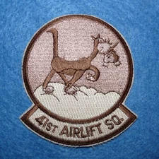 Vintage Original USAF 41st Airlift Squadron Desert Uniform Patch