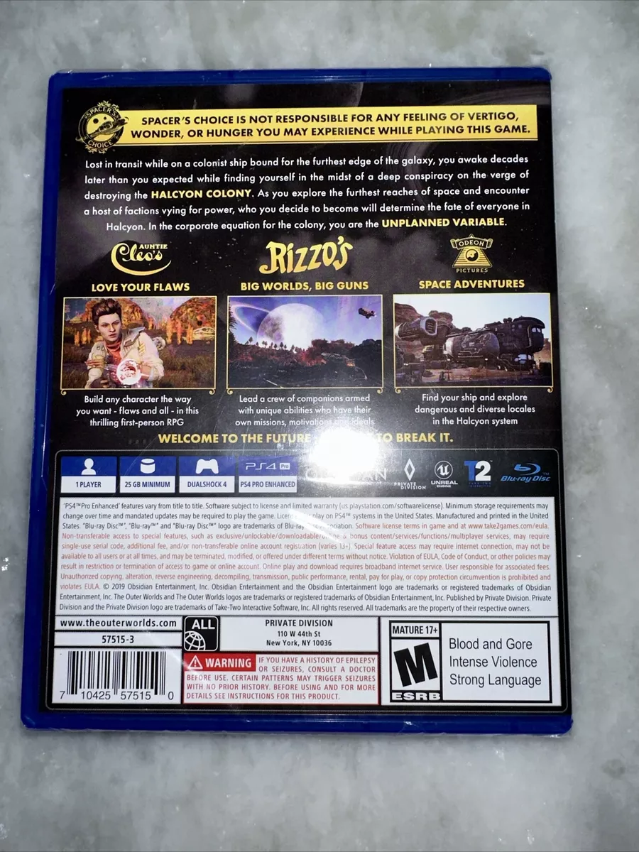 The Outer Worlds - Sony PlayStation 4 PS4 710425575150