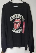 The Rolling Stones Long Sleeve Graphic Sweatshirt Black Women's Size XL