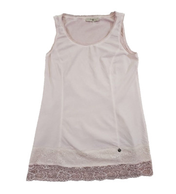 Tredy Lace Tank Top Size L Pastel Rose 100% Cotton Fairycore Wimsycore Unique