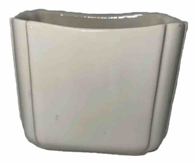VINTAGE Celedon White Rectangular Planter EUC 737 unmarked - Hull - Zanesville