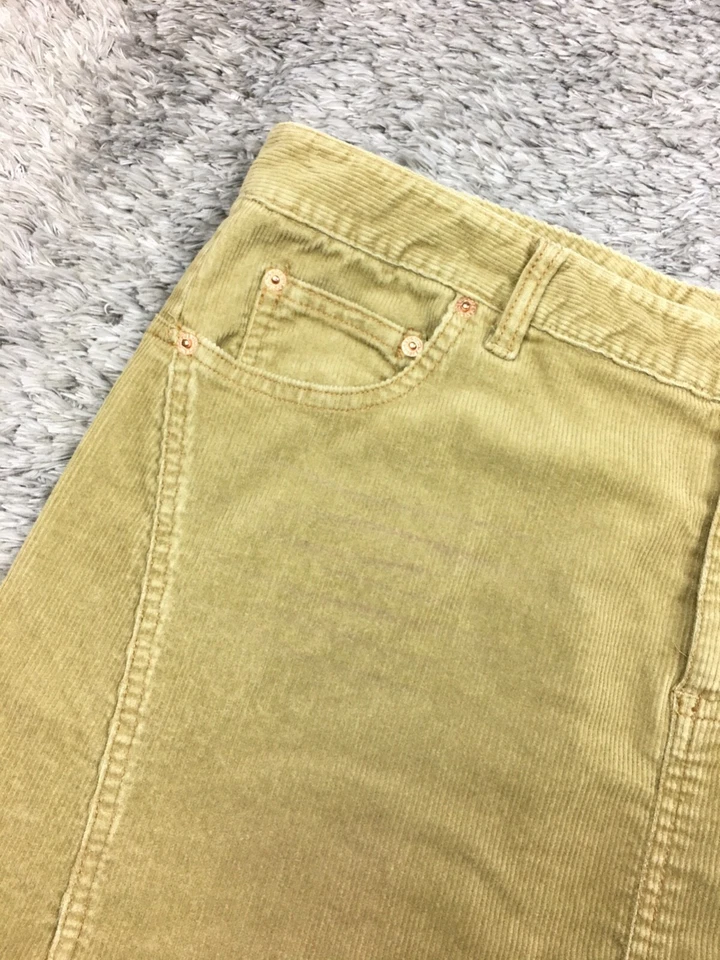 Falda American Eagle Talla 12 Marrón Pana Elastizada Recta Hasta la Rodilla Foto 4 de 4