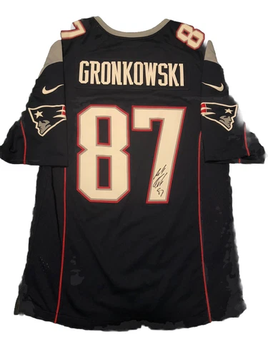Rob Gronkowski Signed Autographed New England Patriots Jersey S Beckett COA NFL