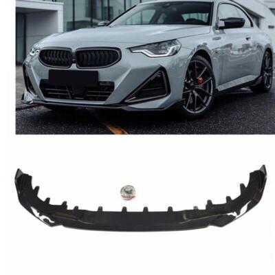 Front Bumper Spoiler Splitter Lip For BMW 2 Series G42 Coupe 22-24 Carbon Fiber Look