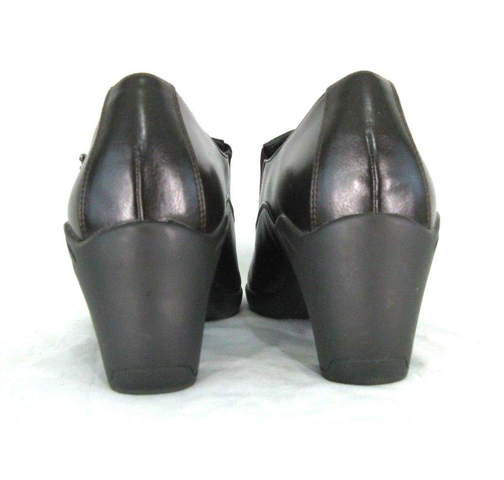 Aerosoles Shoes Sz 8 Brown Booties Chunk Heel Zip… - image 4