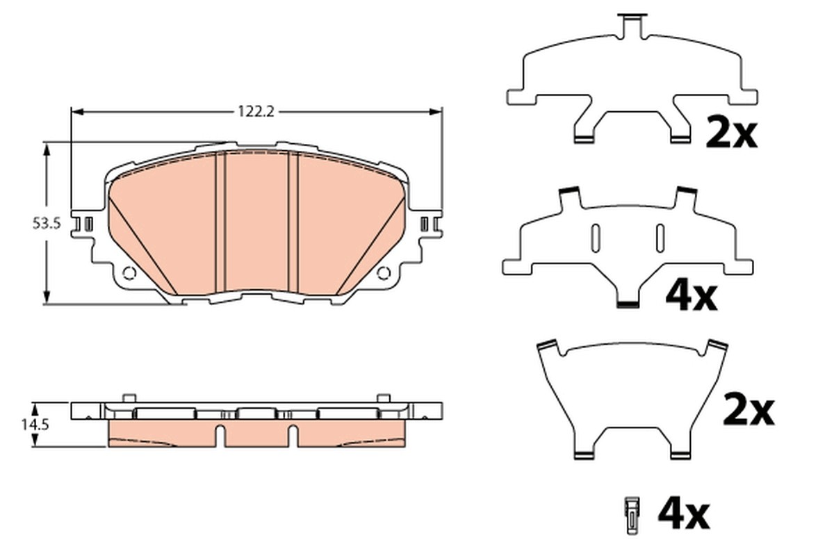 Fits TRW GDB2285 HAM PADS.   ⭐UK Stock⭐
