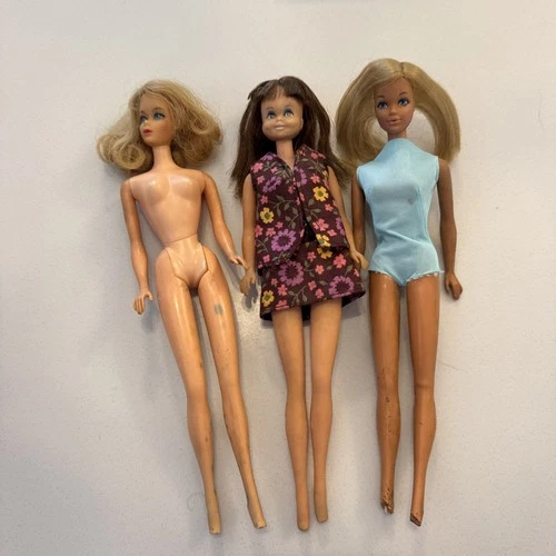 New ListingLot Vintage Mattel Barbie Doll Twist N Turn, Skipper And Malibu Barbie