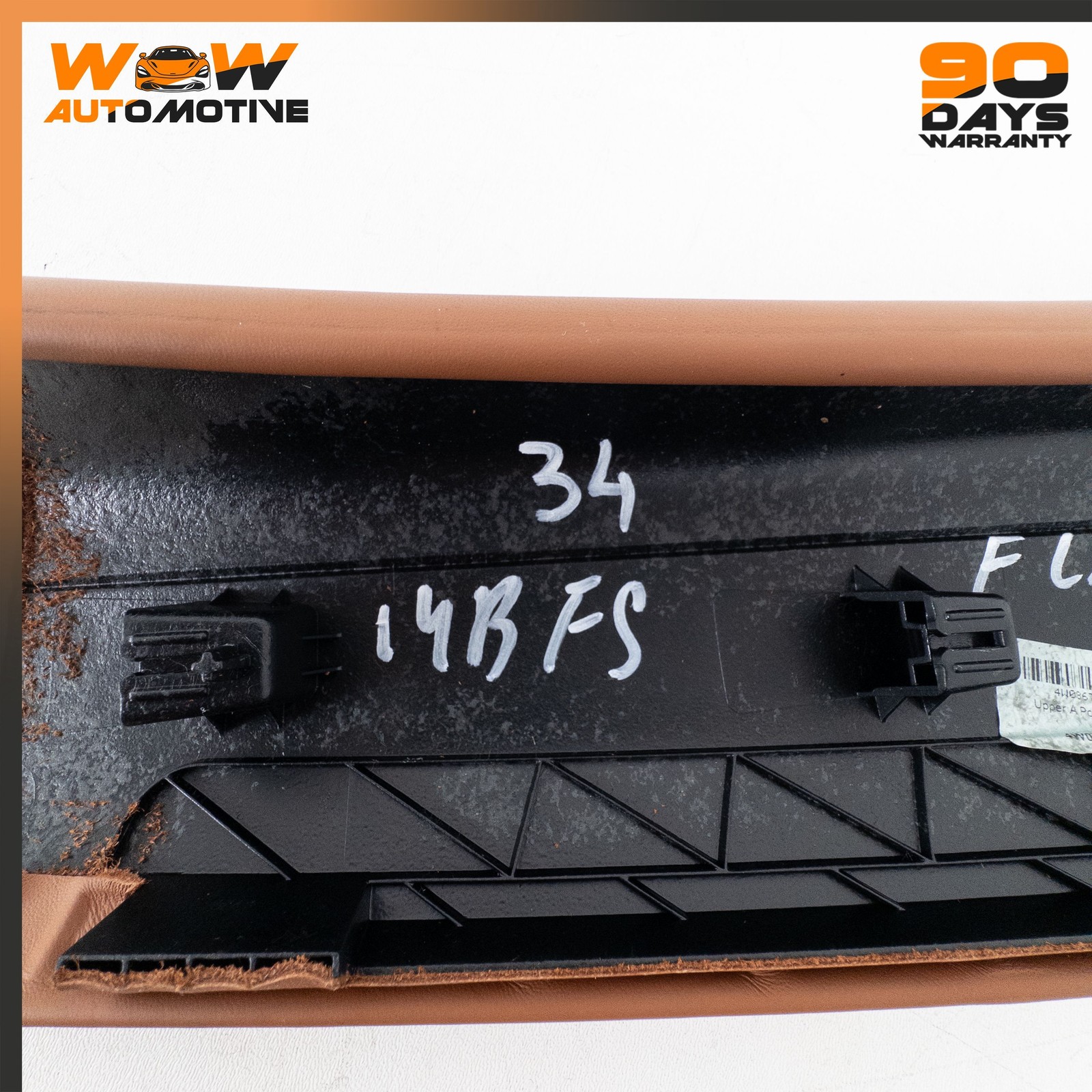 14-19 BENTLEY FLYING SPUR FRONT LEFT DRIVER SIDE A PILLAR INTERIOR TRIM PANEL OE