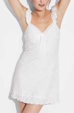 Wild Fable Women's Ruffle Sleeve Eyelet Lace Mini Dress White Size XS Peasant