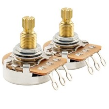 Musiclily Pro HD 250k  A-Curve Potentiometer Brass Metric Standard Split Shaft