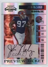 2006 Leaf Limited Contenders Preview Ticket /100 John McCargo Rookie Auto RC nd3