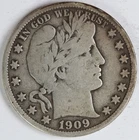VG+ 1909 Barber Half Dollar