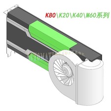 Fits Nvidia Tesla K80 K20 K40 M60 Graphics Card U-shaped Turbo Heat Sink fan