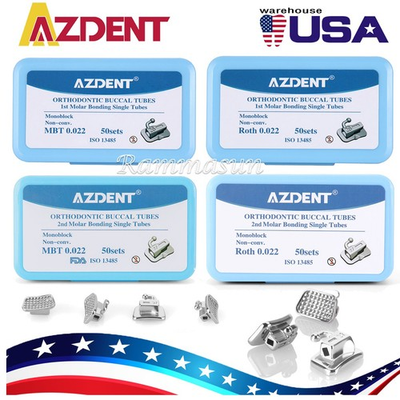 #ad 50Set AZDENT Dental ortodoncia tubo bucal unible monobloque no Conv MBT Roth 022 $233.99
