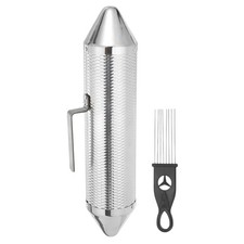 Stainless Steel Guiro Instrument 3" x 15" Percussion Instrument with Scraper