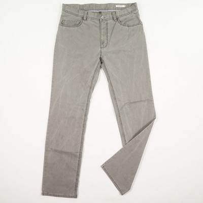 BLUE EAGLE Herren Chino-Hose Gr. 54 Taupe Grau Modern Fit Five-Pocket Baumwolle