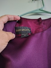 Scott McClintock Purple Sleeveless Bridesmaid Dress Size 10 Regular Size Type