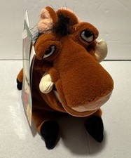 The Disney Store The Lion King PUMBA Bean Bag Plush NO Sound New