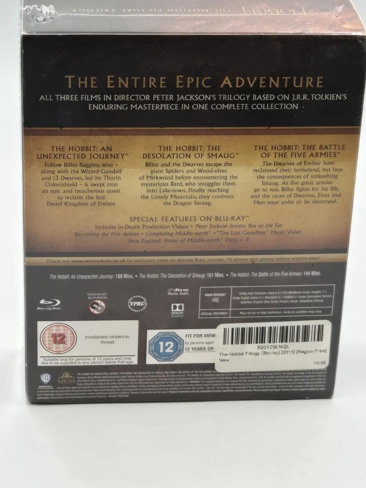 The Hobbit Trilogy (Blu-ray, 6 DIscs, 2015) - Image 3 of 4