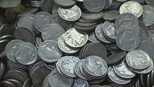 FULL DATE Buffalo Nickel Roll 40 Coins G-VF Some Mint Marks 20s & Mostly 30s