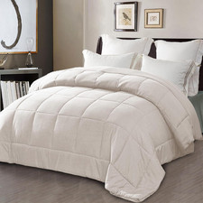 7.5 Tog King Size down Alternative Duvet | Beige Bone Lightweight Quilted Duvets