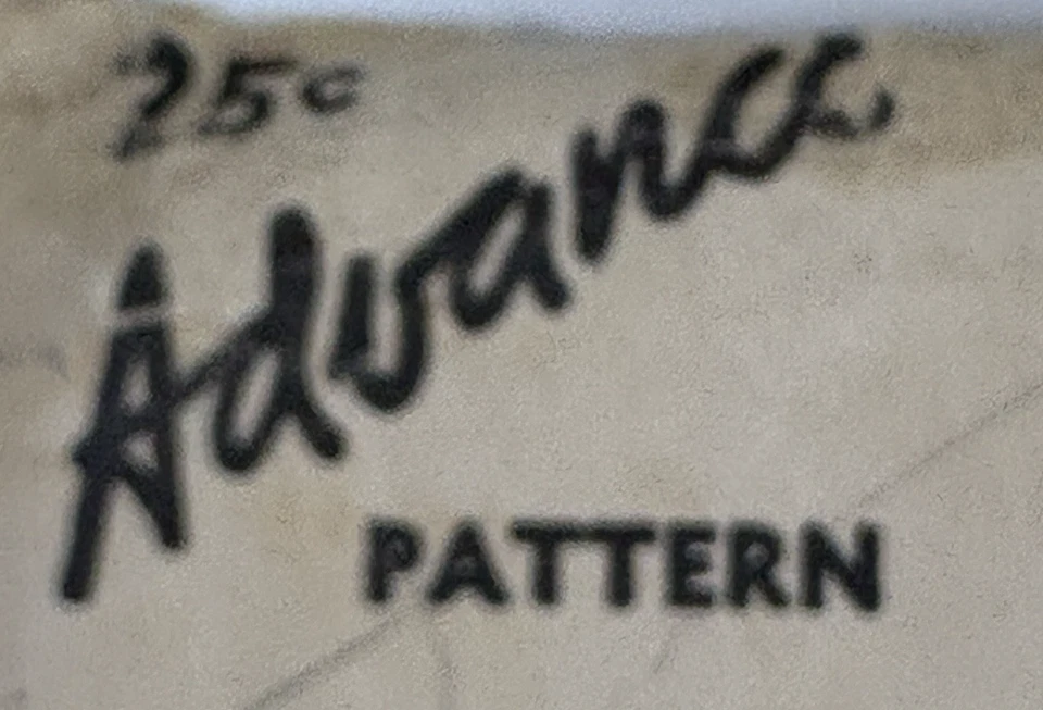 Advance 3030 Jumper Dress, Top Girls Sz 12 30" Chest Sewing Pattern VTG 40s OOP - Image 4 of 4