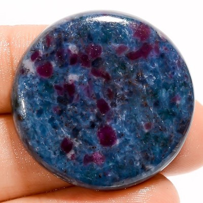 100% Natural Ruby Kyanite Round Shape Cabochon Gemstone 74 Ct 30X30X6mm GC-41887