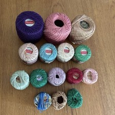 VTG Lot of Cotton Crochet Thread CLARK  s Sillateen/Brilliant, STAR  LILY  s