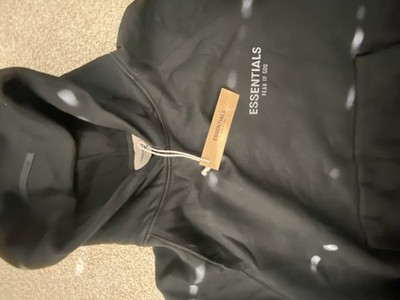 Fear of Gods Essentials Black Hoodie Size Small