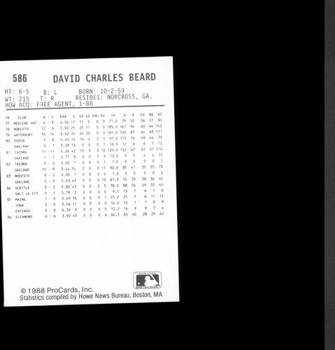 1988 ProCards Toledo Mud Hens - You Pick 1 - Minor League AAA Detroit Tigers - Picture 7 of 49