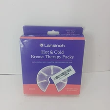 Lansinoh  Hot Cold Breast Nursing Therapy Packs 2 Reusable Packs w/Covers NIB