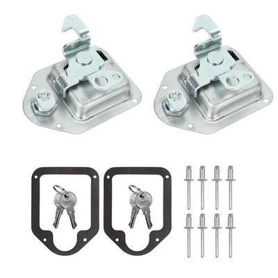 Stainless Steel RV Trailer Paddle Door Latch Handle Truck Tool Box Lock+Key